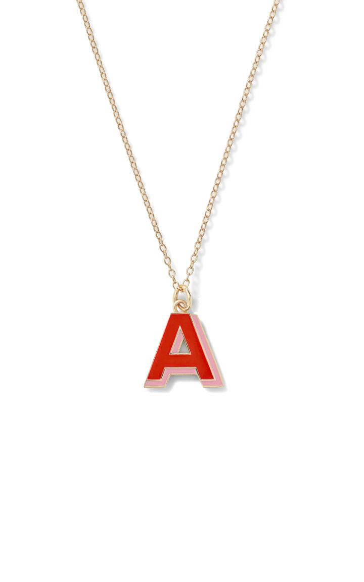Moda Operandi Alison Lou Double Enamel Letter Shadow Pendant