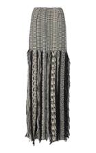 Sandra Mansour Paille Shredded Jacquard-knit Skirt