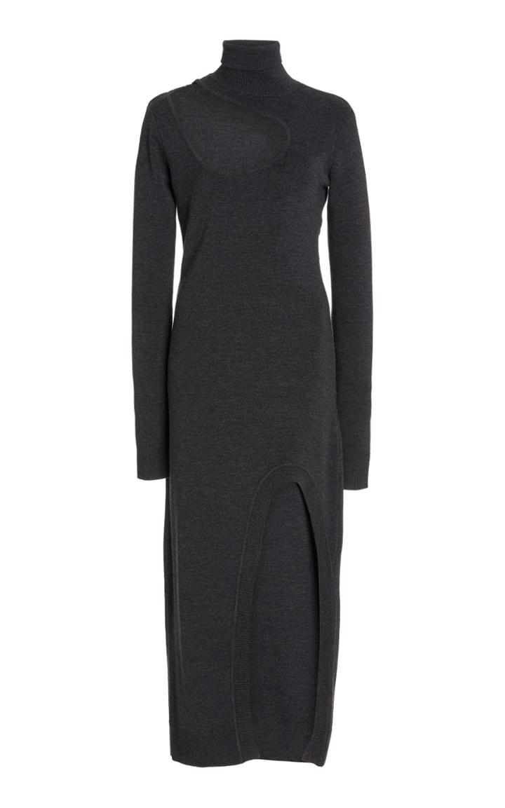 Moda Operandi Monse Kidney Bean Cutout Wool Knit Dress