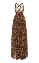 Moda Operandi Dolce & Gabbana Racerback Georgette Leopard Maxi Dress Size: 36