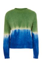 The Elder Statesman Dip Dyed Cashmere Cropped Sweater