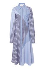 Cdric Charlier Striped Cotton-blend Shirtdress