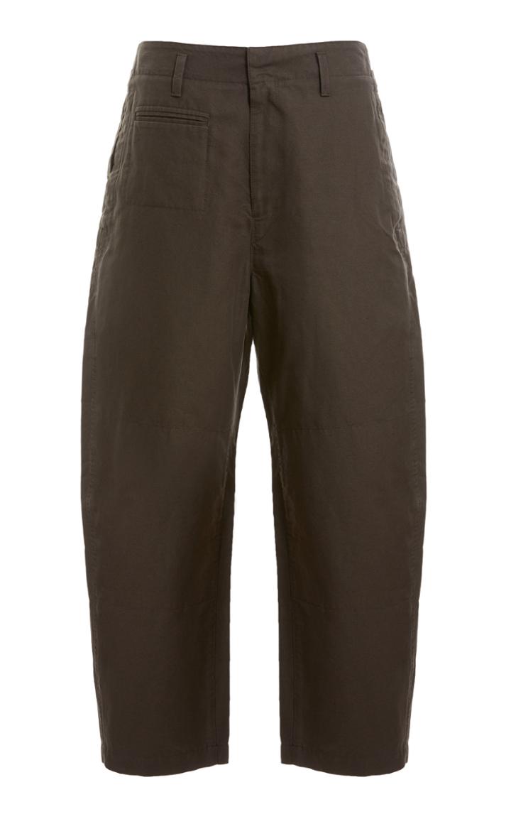 Lemaire Garment-washed Cotton-linen Tapered Military Pants