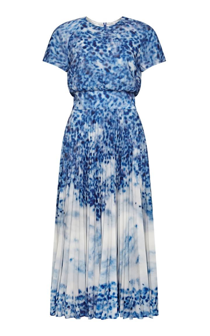 Moda Operandi Lilli Jahilo Piper Porcelain Pleated Dress With Side Pockets Size: 36