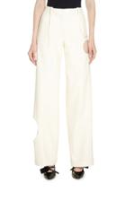Moda Operandi Off-white C/o Virgil Abloh Meteor Hole-embellished Straight-leg Trouse