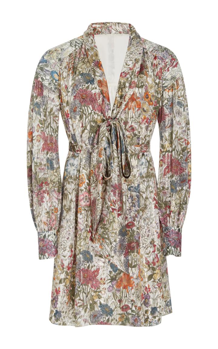 Tory Burch Vanessa Floral Satin Dress