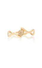 Sabine Getty Yellow Gold Wiggly Love Ring With Diamonds