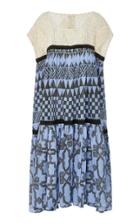 Yvonne S Printed Caftan With Crochet Top