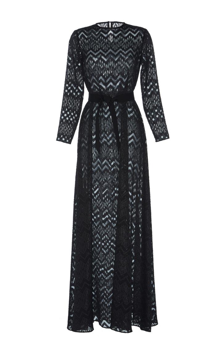 Martin Grant Geometric Long Sleeve Gown