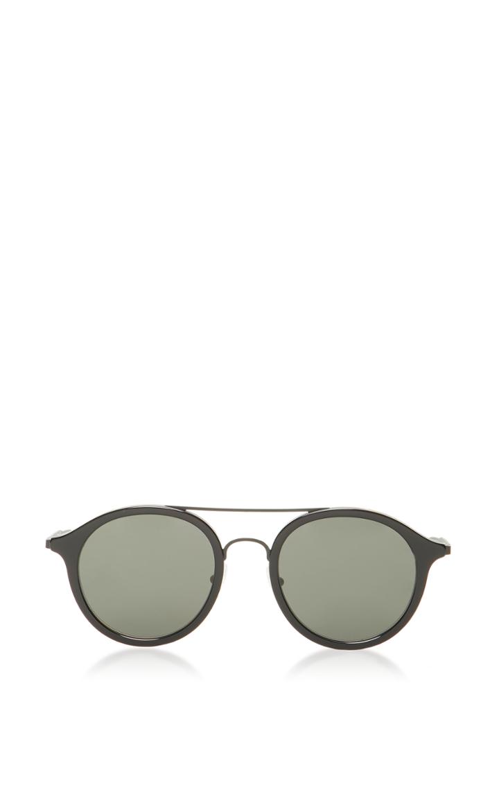 Tomas Maier Round Sunglasses With Matte Frame