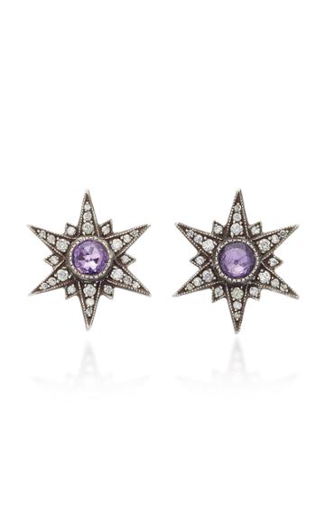 Arman Sarkisyan Purple Sapphire Starburst Studs