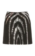 Moda Operandi David Koma High-waisted Sequined Crepe Skirt Size: 6