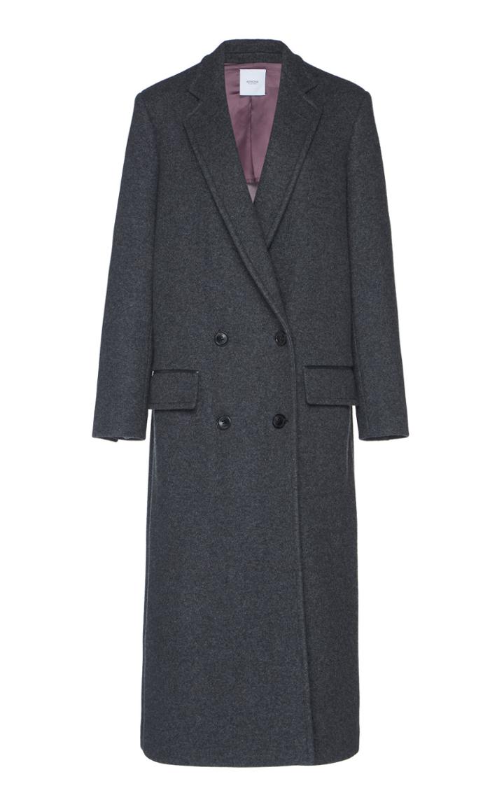 Agnona Cashmere Platino Double Breasted Coat