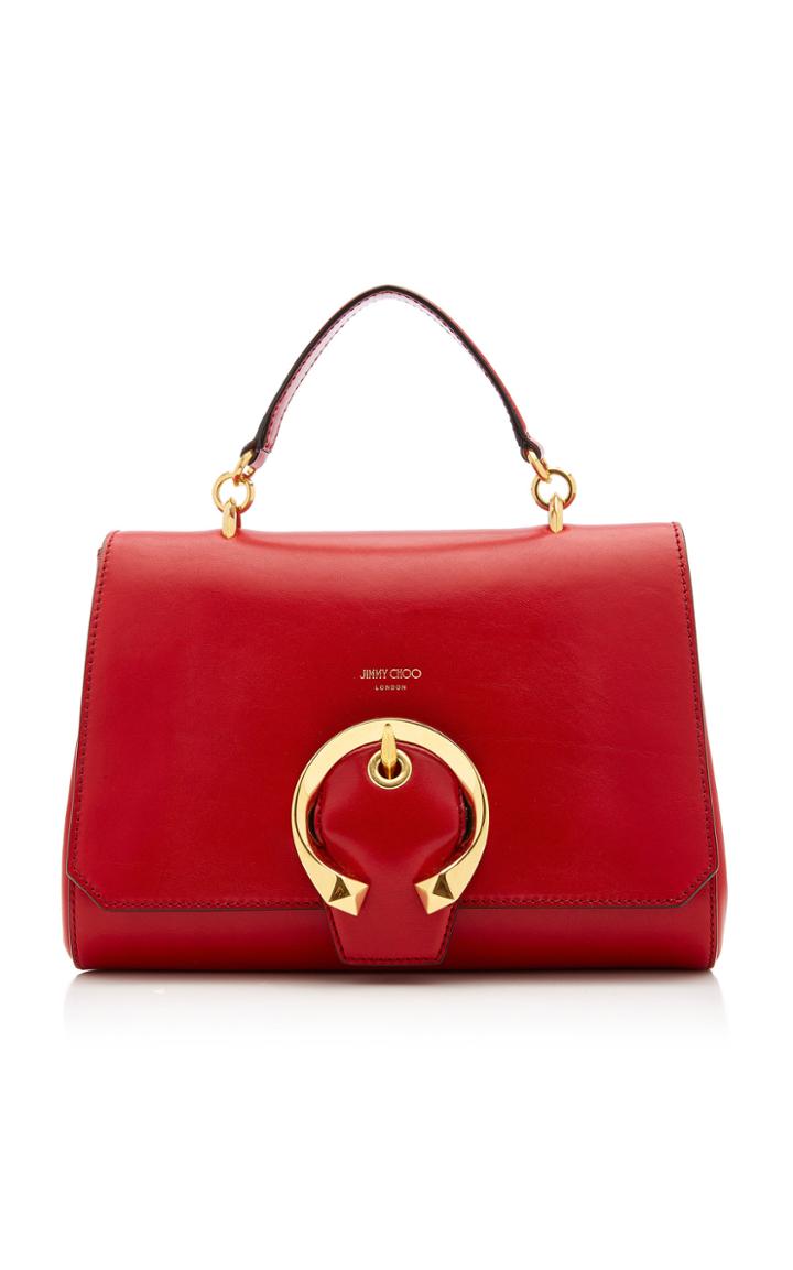 Jimmy Choo Madeline Buckle-detailed Calf Top-handle Bag