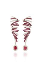 Hueb Labyrinth Ruby Earrings