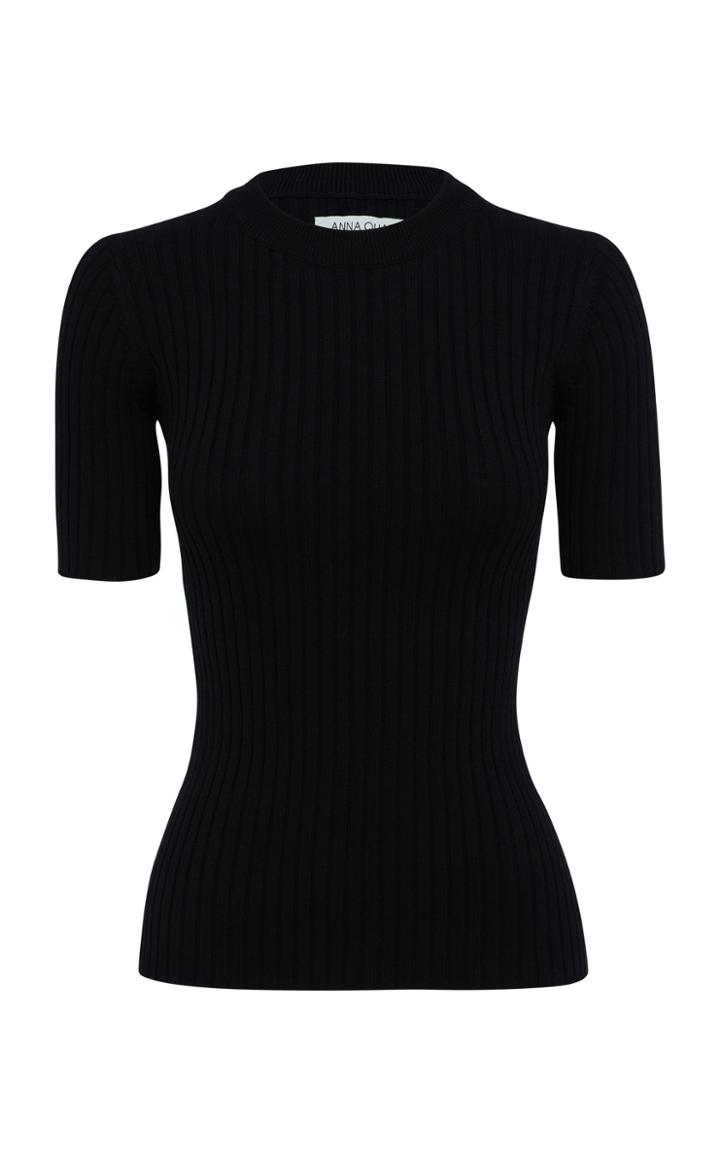 Moda Operandi Anna Quan Bebe Cotton Ribbed-knit Top