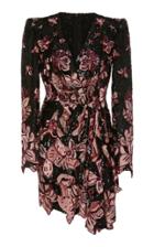 Zuhair Murad Rain Floral-embroidered Silk-blend Mini Dress