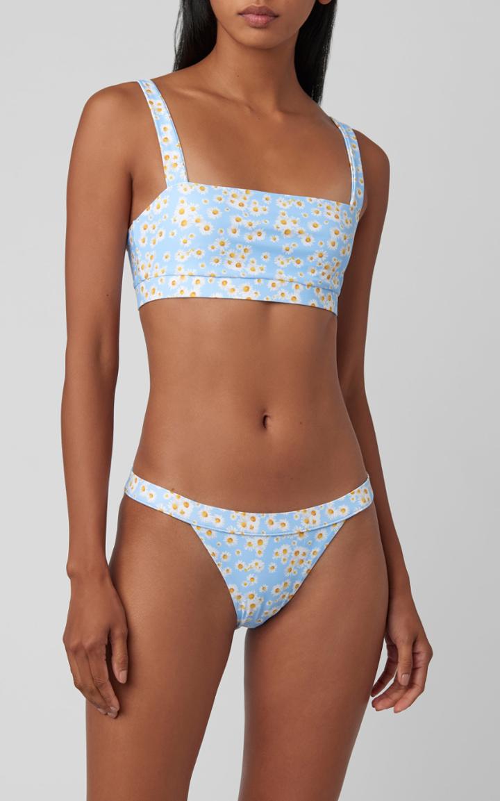 Onia Leila Daisy-print Bikini Bottom