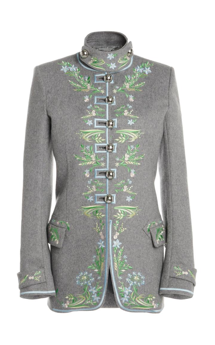 Moda Operandi Paco Rabanne Embroidered Gabardine Blazer