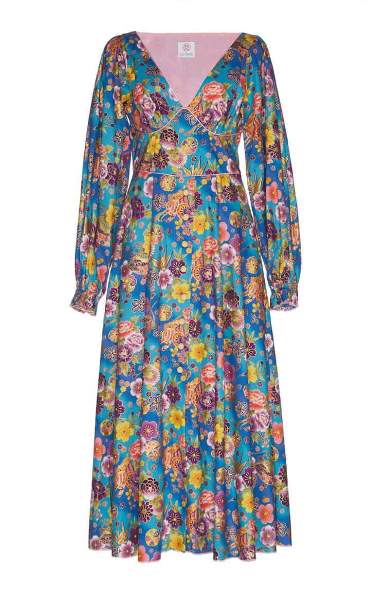 Gl Hrgel Balloon Sleeve Midi Dress