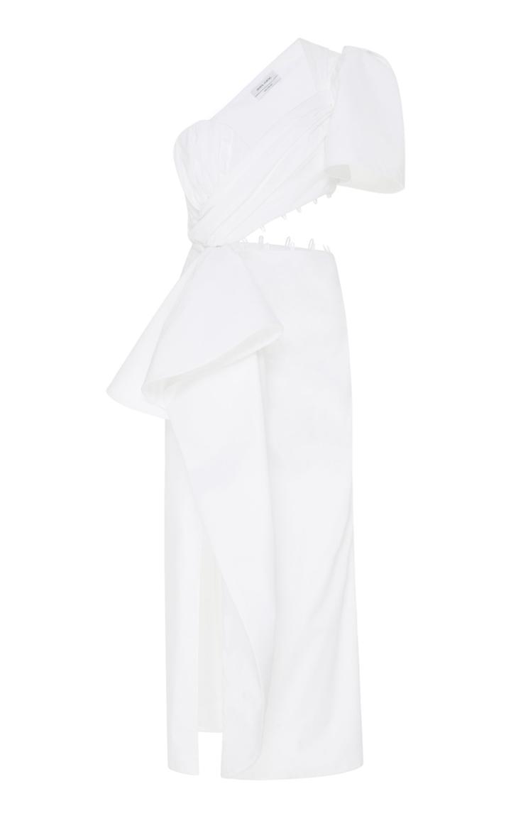 Moda Operandi Prabal Gurung One-shoulder Cotton-blend Cutout Dress Size: 00