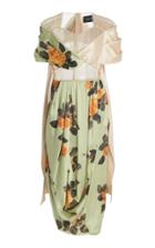 Moda Operandi Simone Rocha Floral-print Silk Wrap Dress