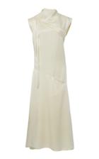Jil Sander Marianthi Draped Satin Midi Dress