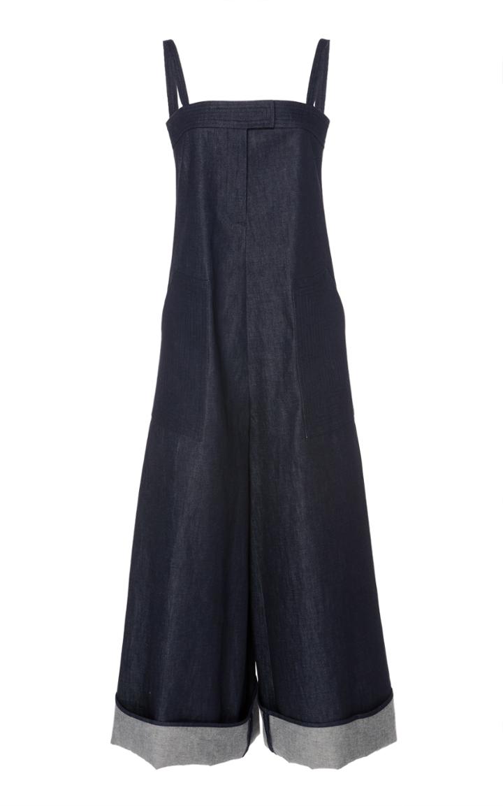 Martin Grant Wide Leg Denim Jumpsuit