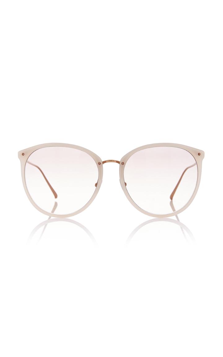 Linda Farrow Titanium Acetate Oversized Sunglasses