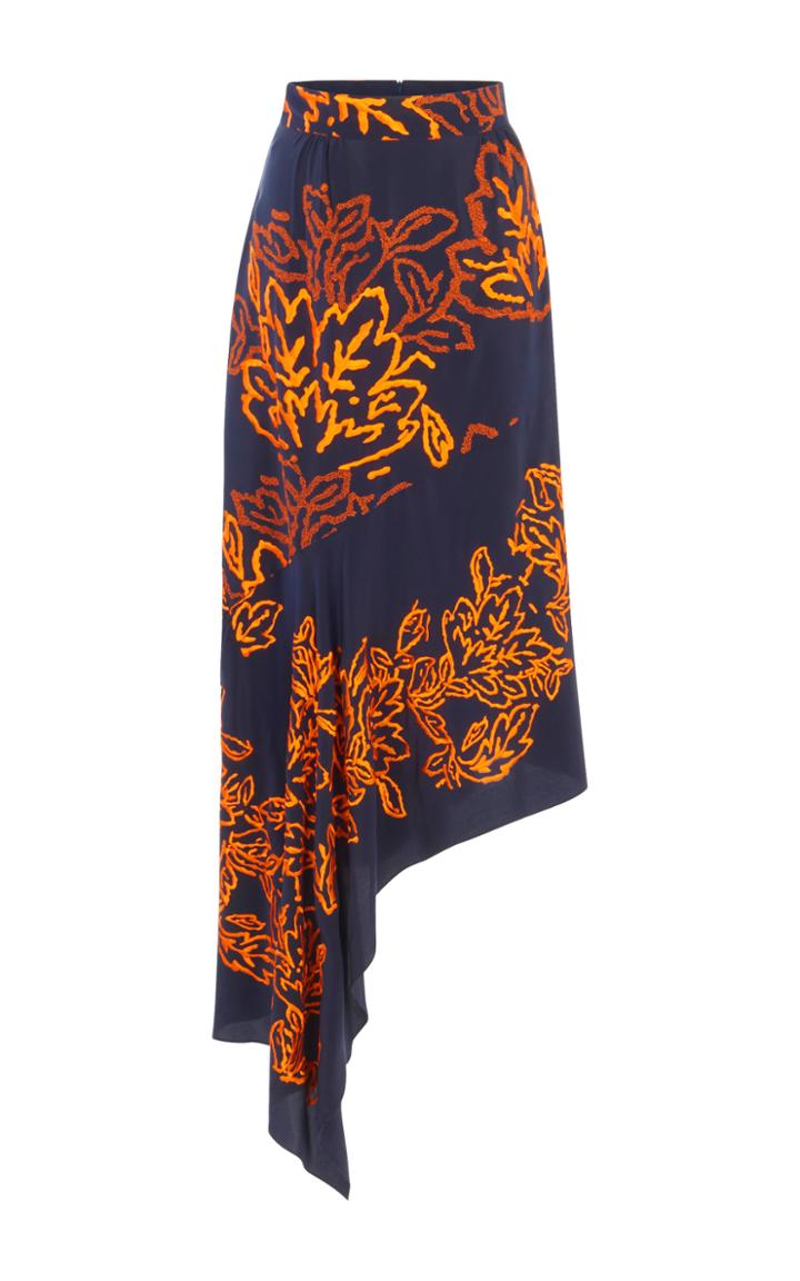 Peter Pilotto Silk Embroidered Skirt