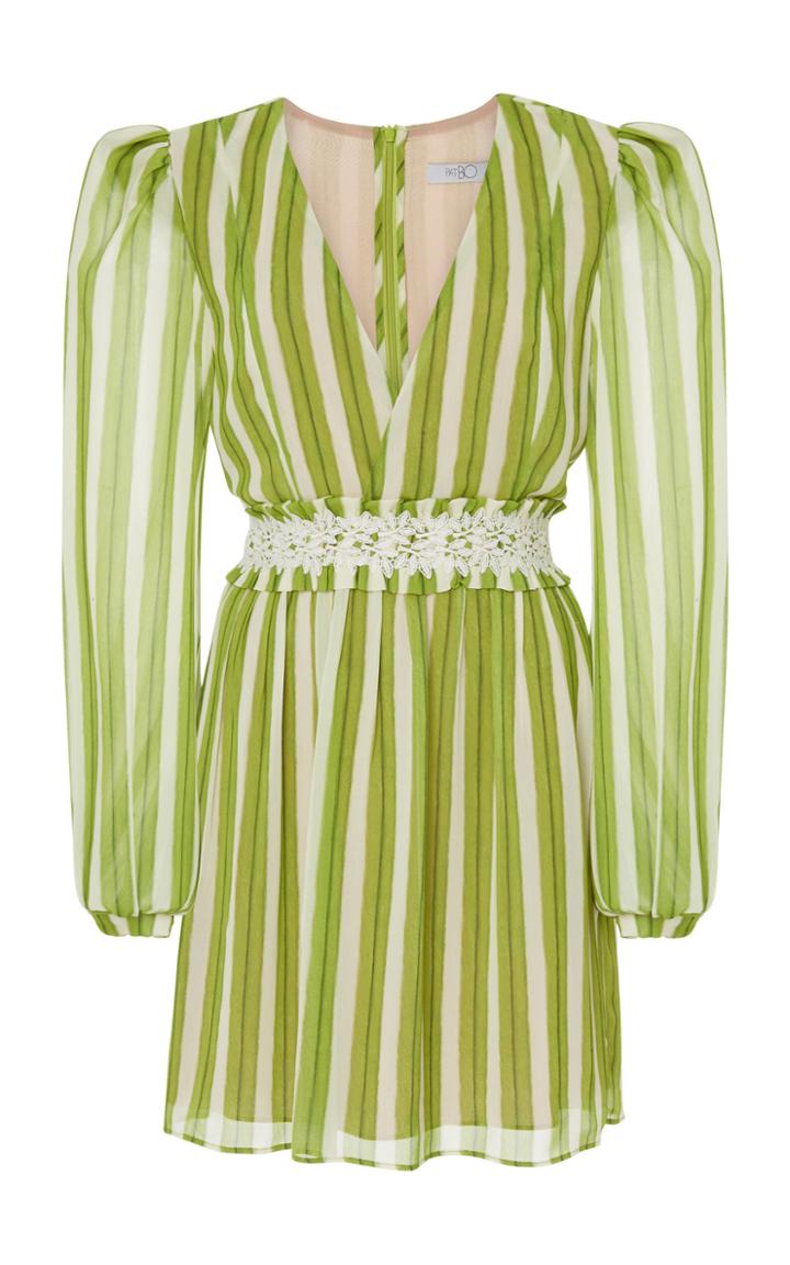 Patbo Striped Deep V-neck Mini Dress