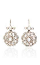 Nam Cho 18k White Gold Platinum Diamond And Sapphire Earrings
