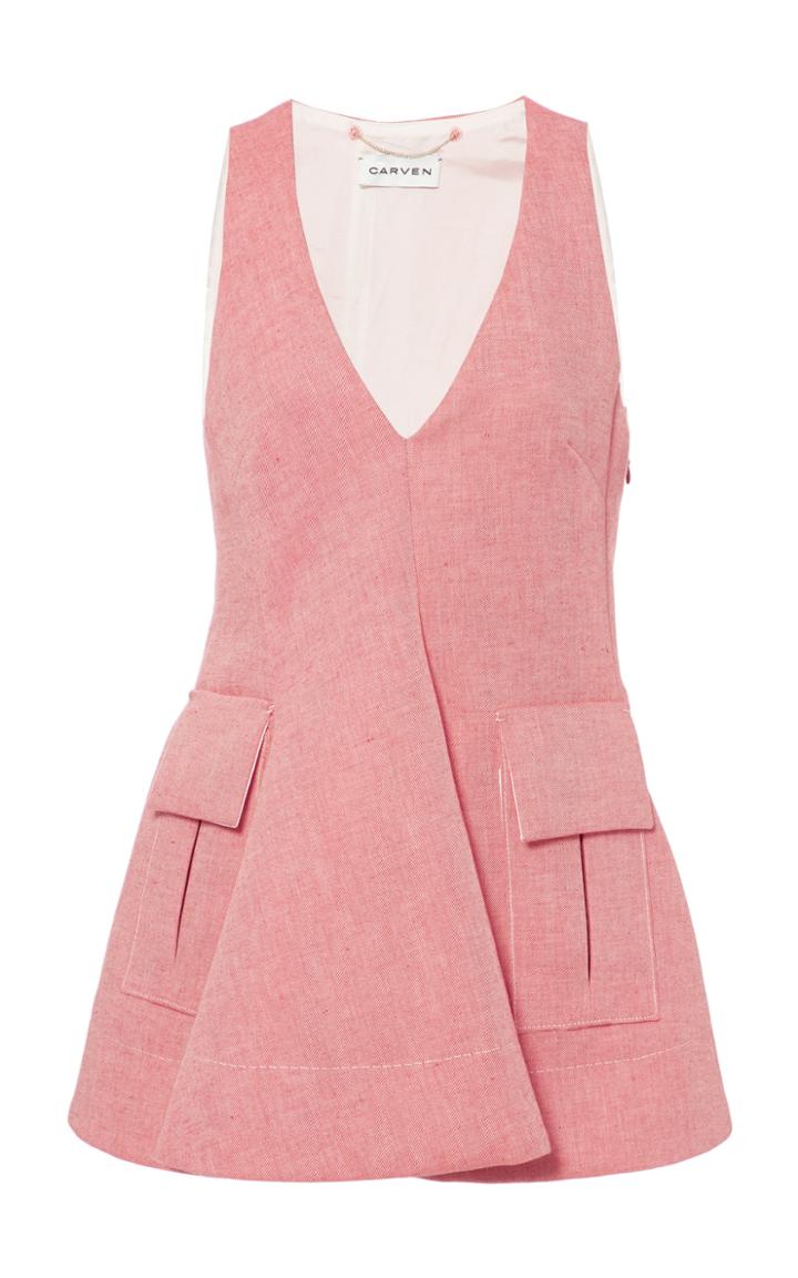 Carven Flared Sleeveless Top