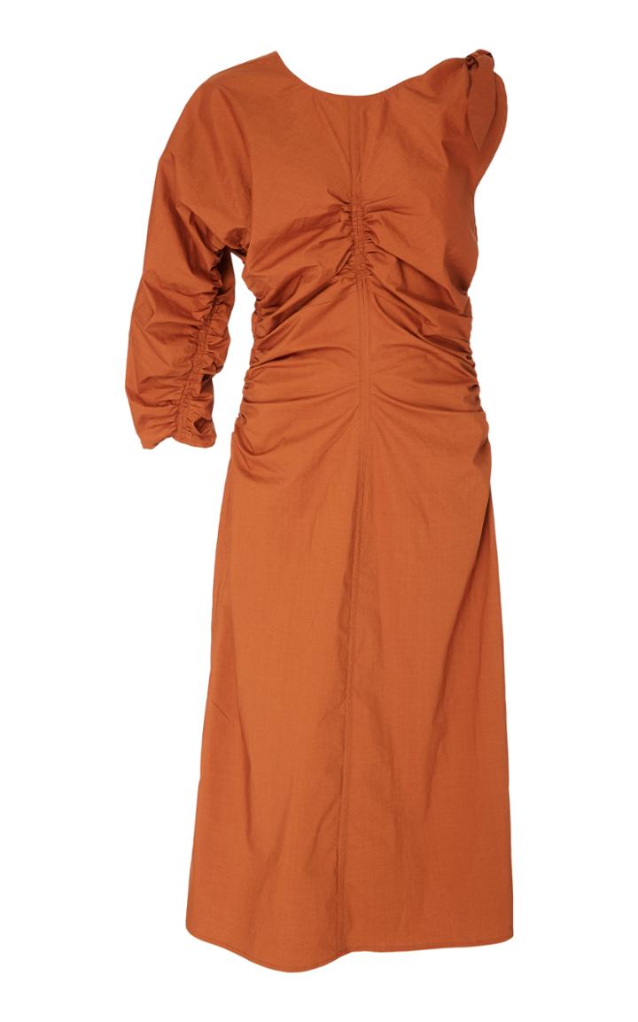 Sea Clota Ruched Bow Sleeve Dress