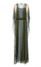 Alberta Ferretti Colorblocked Lace Gown