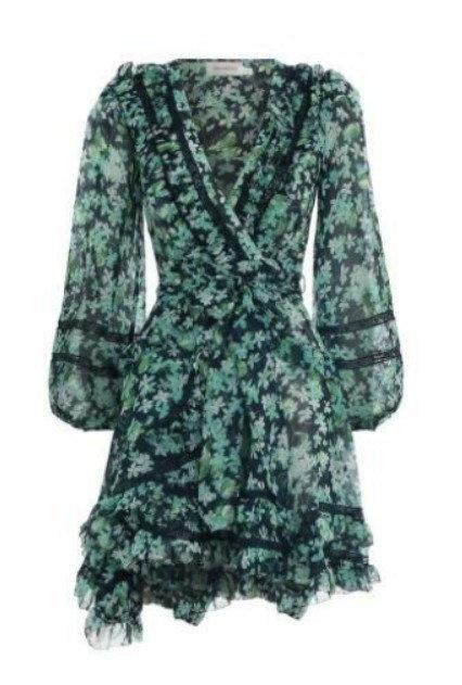 Zimmermann Specialorder-moncur Wrap Mini Dress-cz