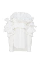 Rosie Assoulin Ruffle Bandeau Button Up