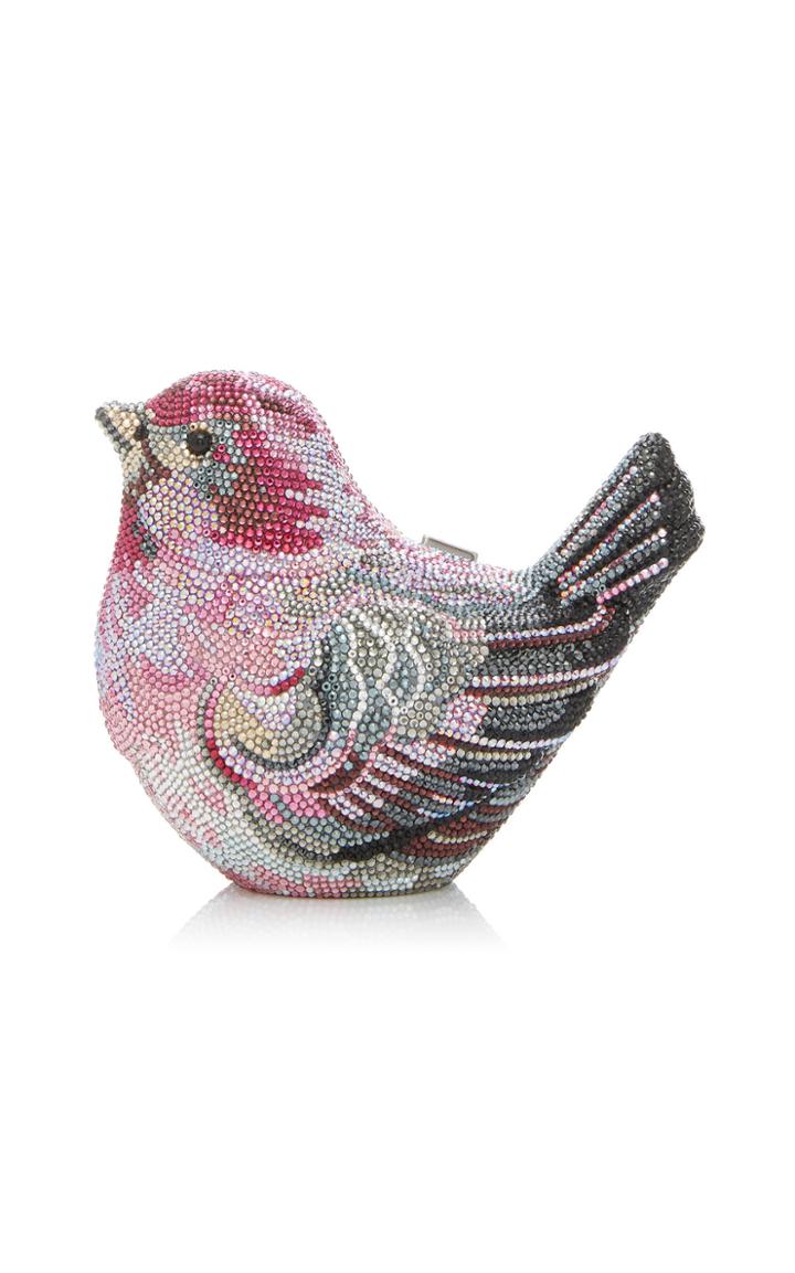 Judith Leiber Couture Finch Bird Crystal Clutch