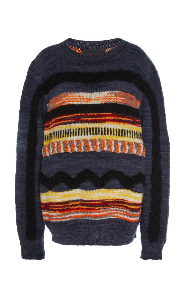 The Elder Statesman Hand-knit Cable Cashmere Sweater