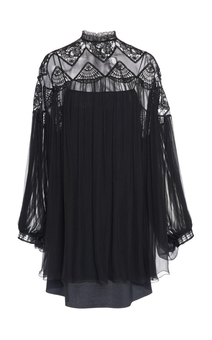 Alberta Ferretti Sheer Silk Top