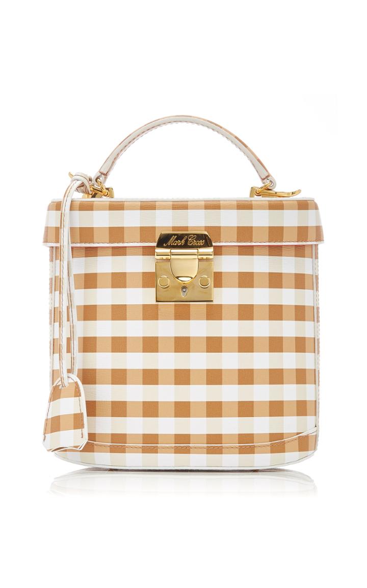 Moda Operandi Mark Cross Benchley Gingham Top Handle Bag