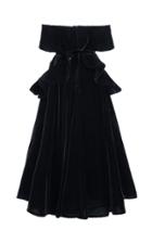 Bazza Alzouman Camelia Velvet Off The Shoulder Gown
