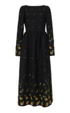 Valentino Embellished Long Sleeve Midi Dress
