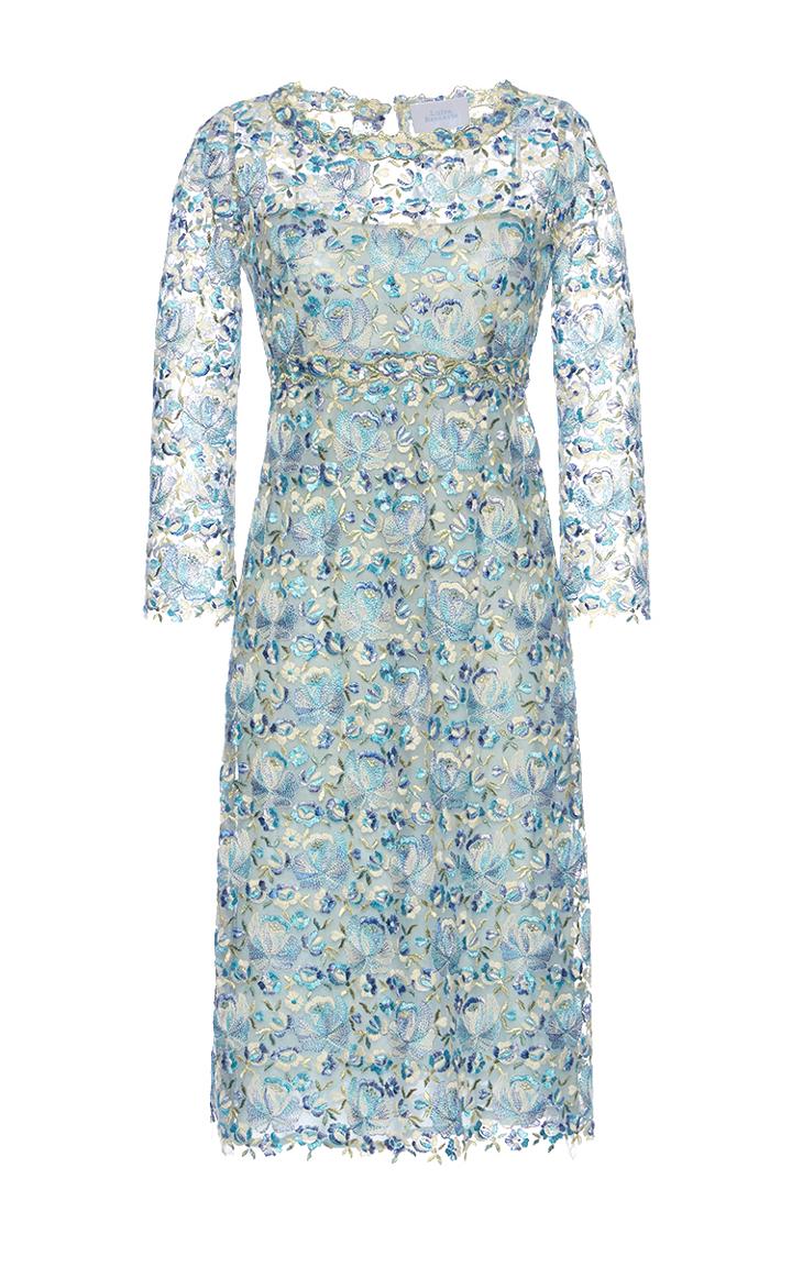 Luisa Beccaria Tulle Embroidered Mini Dress
