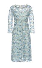 Luisa Beccaria Tulle Embroidered Mini Dress