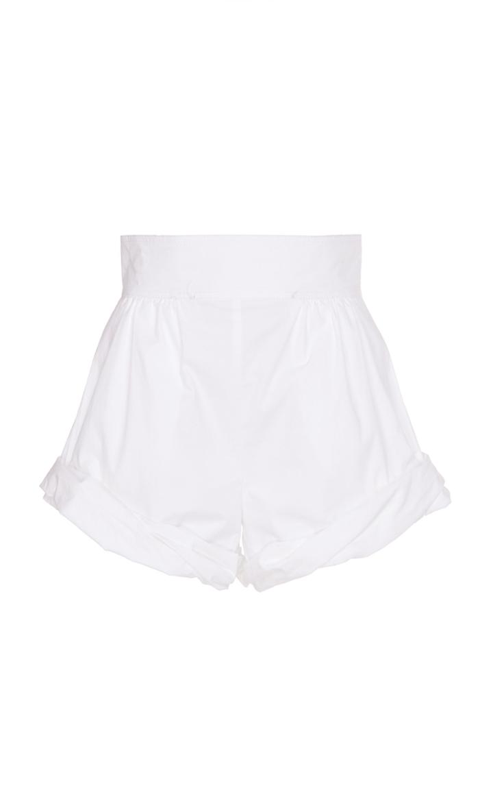 Philosophy Di Lorenzo Serafini High-rise Cuff Cotton-blend Shorts