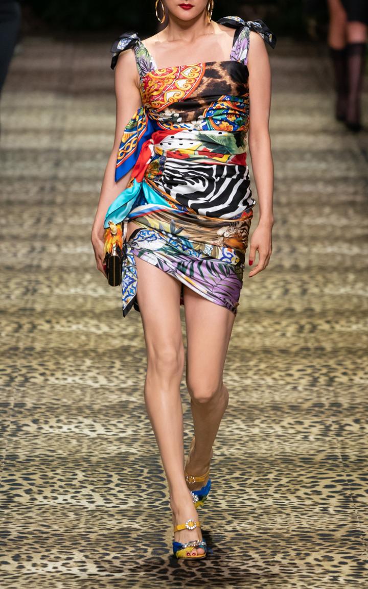 Moda Operandi Dolce & Gabbana Tie-accented Foulard Dress Size: 40
