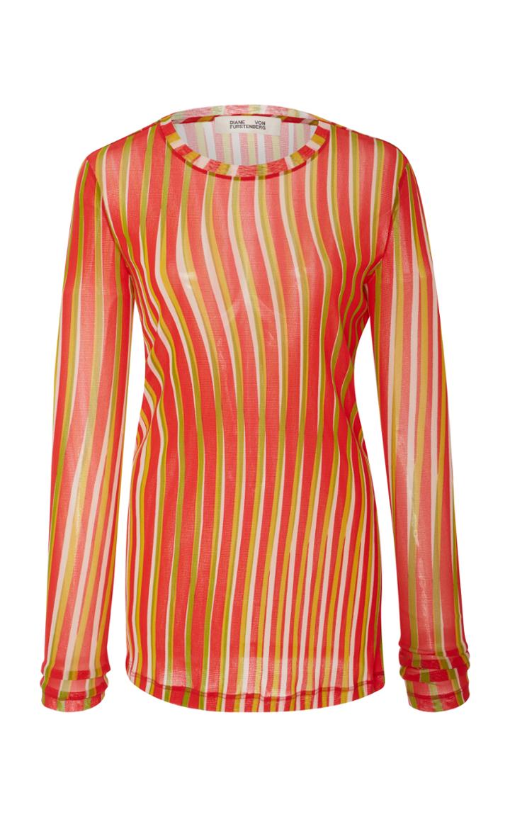 Diane Von Furstenberg Long Sleeve Knit Top