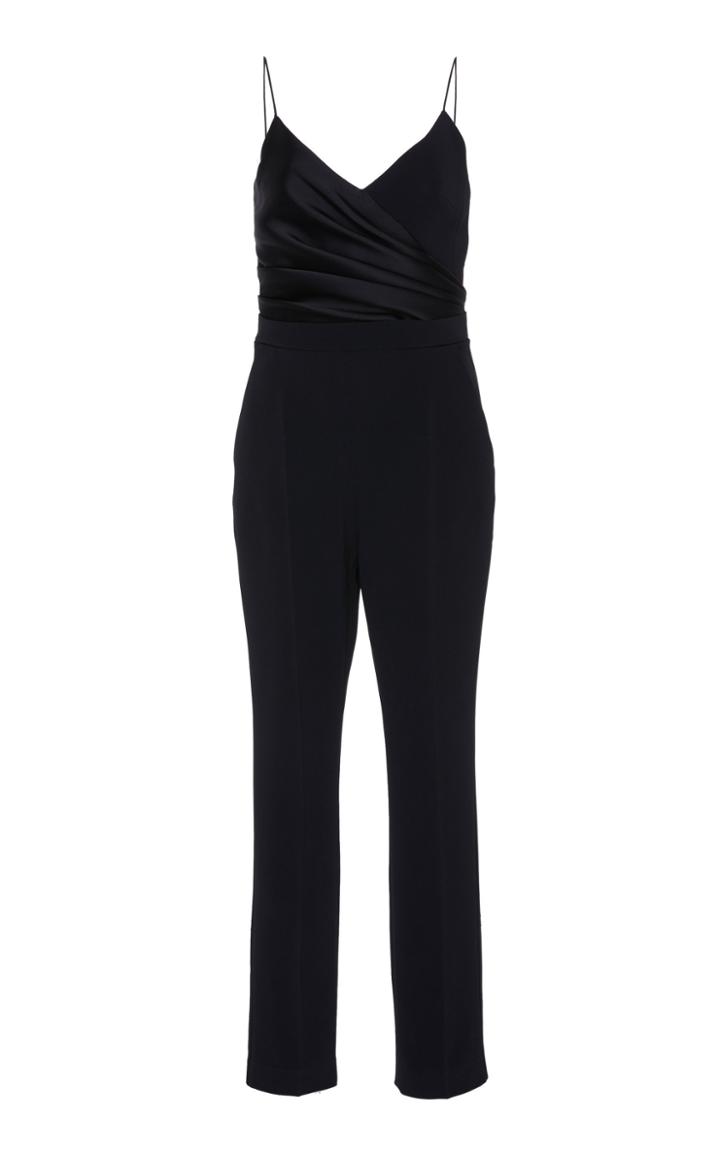 David Koma Ruched Spaghetti Strap Jumpsuit