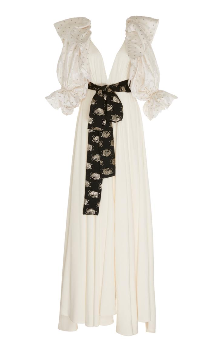 Moda Operandi Leal Daccarett Colomba Satin Belted Gown Size: 2